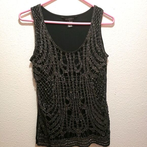 689th & Madison top, black & silver, m - Picture 1 of 3
